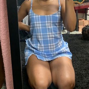 Baby blue plaid